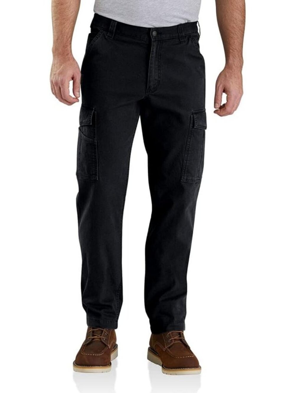 Men's Relaxed Straight Cargo Pants - Comfortable Utility Trousers for Work